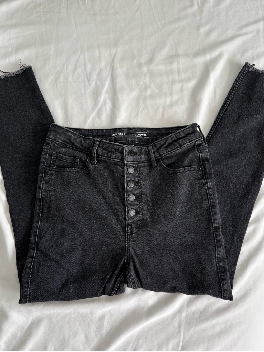 Old Navy Black High-Rise Button-Fly Women’s Jeans